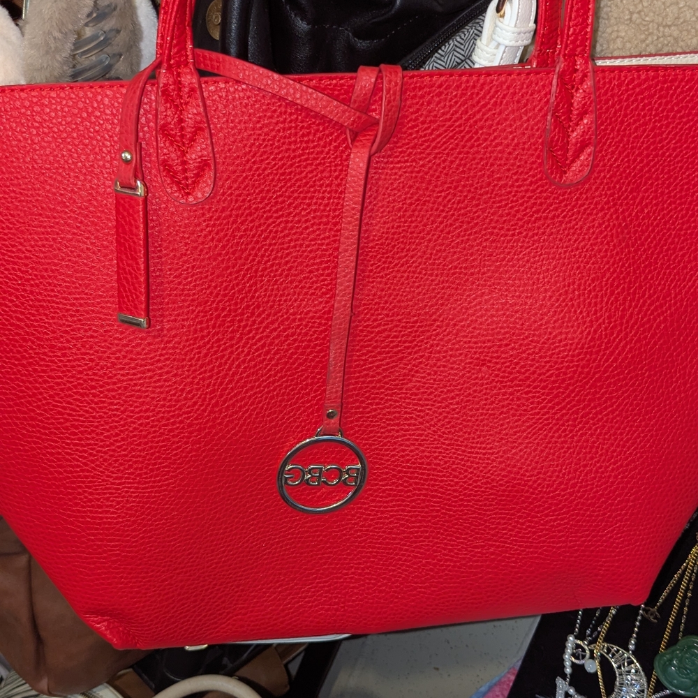 BCBG Red Tote Bag